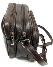 Genuine Leather Compact Size Every Day Purse w/Organizer - Black, Brown 