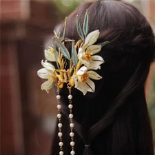 Pearl Tassel Handmade Hairpin Hair Claw Kimono Hanfu Fairy Hair Accessories