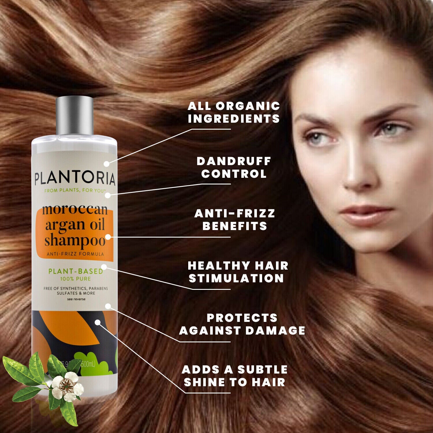 Plantoria Moroccan Argan Oil Shampoo Plant Based Organic Vegan All Natural for sale online eBay