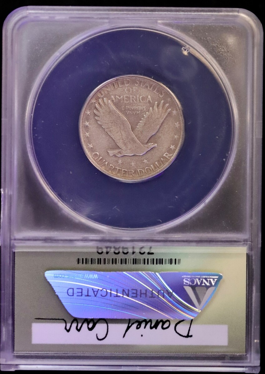 1922 Token Dan Carr Moonlight Mint Standing Liberty 25c O/S