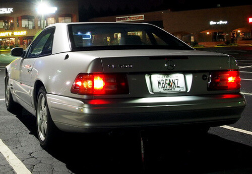 2x LED Nummernschild Leuchte weiß für Mercedes S124 T-Shirt E SL Klasse R129 - Bild 7 von 8
