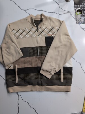 Reversible Sean John Hip Hop Streetwear Jacket 5X  Tan Brown Colorblock