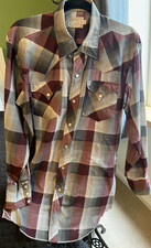 Vintage H Bar C California Ranchwear Pearl Snap Button Shirt Size 16.5-33