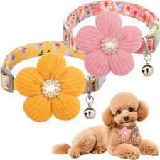 Medium Dog Collar with Flower, Dog Collars for Medium Dogs Collar for Girl Cute
