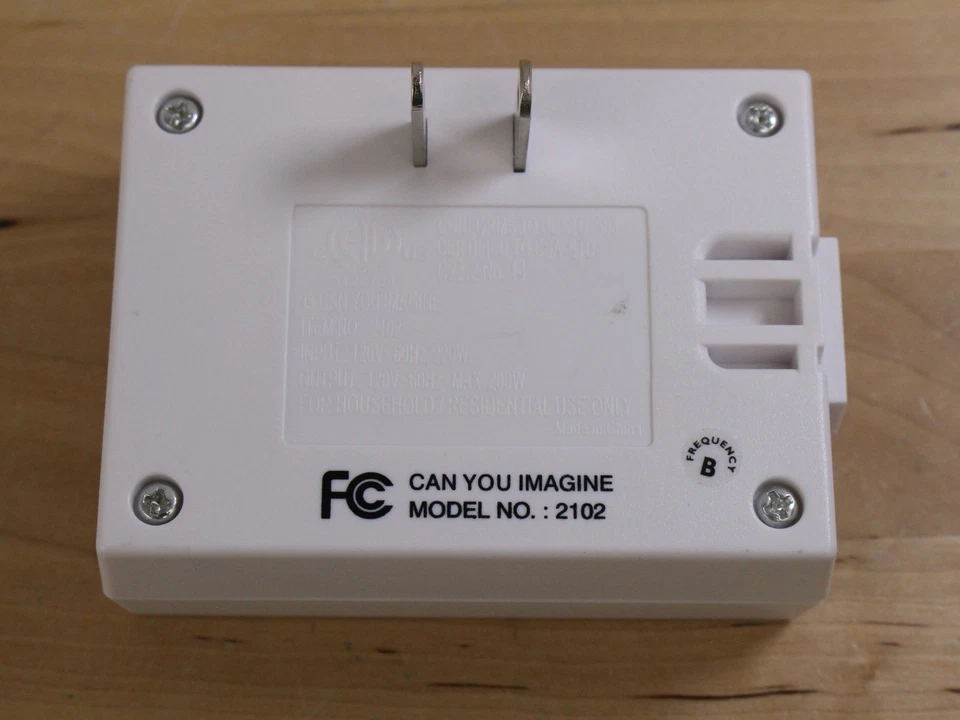 Can You Imagine Instant Switch Wireless Remote Wall Plug ONLY Model 2102 - Image 3 of 4