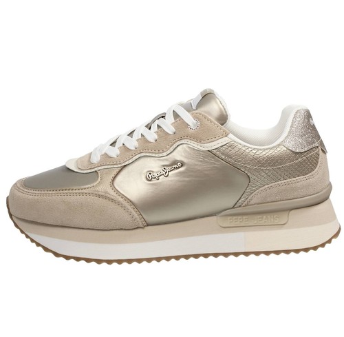 Pepe Jeans Rusper Shine - Sneakers In Pelle Sabbia - Donna Scarpe Sneakers - Imagen 3 de 4