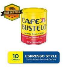 Cafe Bustelo Ground Coffee   Espresso Style, Dark Roast 10 oz can 