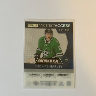 Upper Deck Credentials Debut Ticket Access Thomas Harley Dallas Stars /199 #RTA 