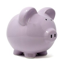 Child to Cherish Ceramic Piggy Bank - Purple