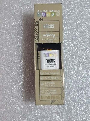 1 Pack Aura Cacia Focus Pure Essential Oil 0.25 oz 7.4 ml