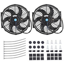 2 Set 14 High Performance Electric Slim Radiator Cooling Fanmounting Kit Black