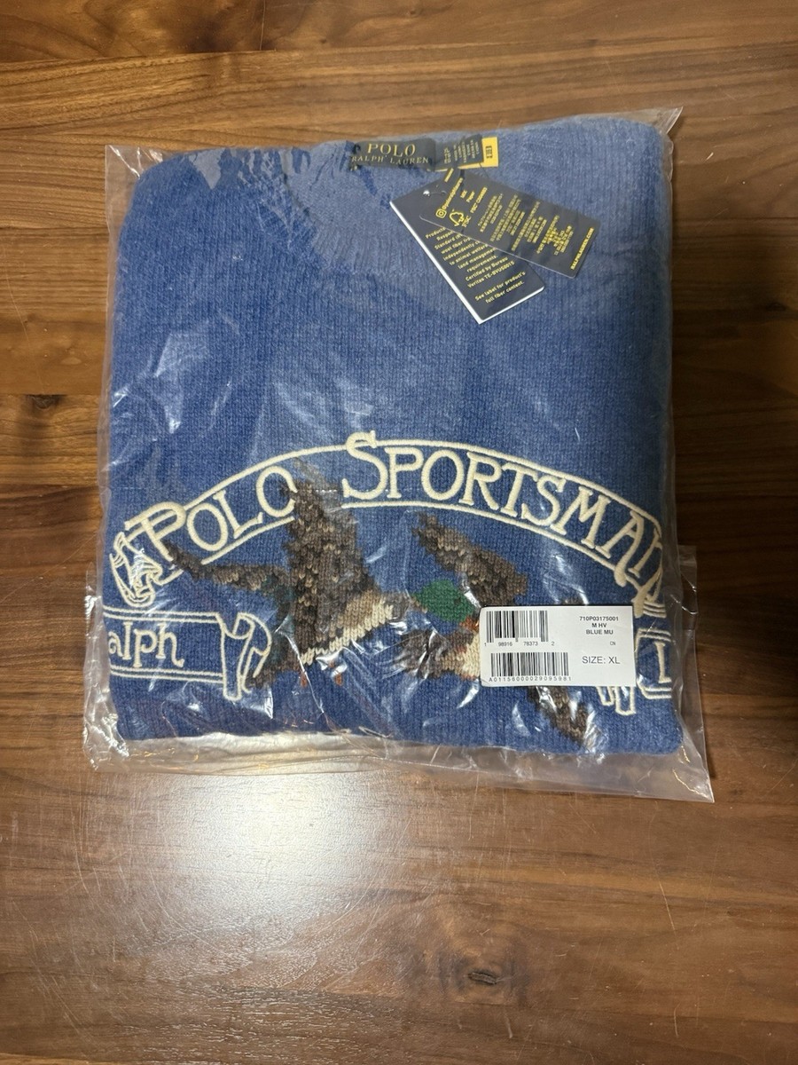 Polo Ralph Lauren Polo Sportsman Sweater Blue Multi Intarsia Knit
