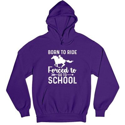 Unisex Hoodie Pferdeliebhaber Born To Ride Forced To Go To School