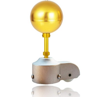 Flagpole Truck Pulley and Gold Anodized Top Ball Ornament Topper Set - Fit fo