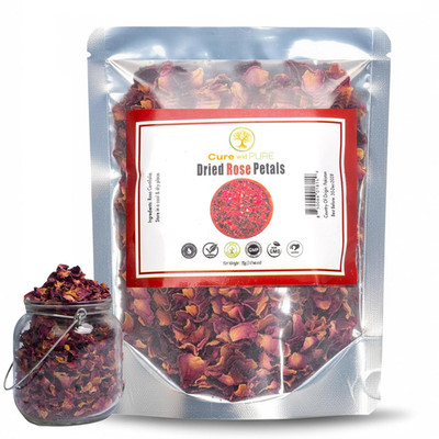 Certified Organic Dried Rose Petals 1Oz Food-Grade Edible Rose Petals for Tea,Co