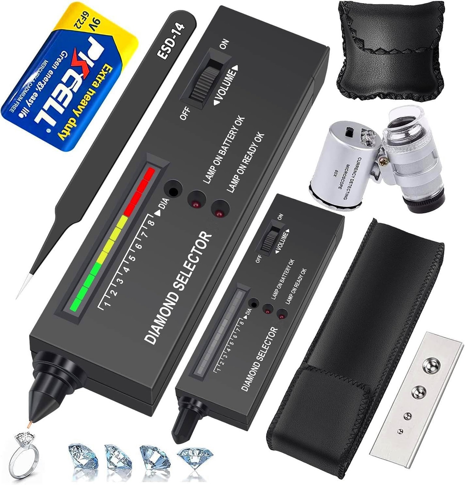 Professional Diamond Tester Pen, High Accuracy Jewelry Diamond Tester, Electr...