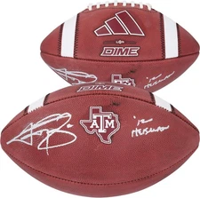 Johnny Manziel Texas A&M Aggies Signed Adidas Authentic Football w/Heisman Insc