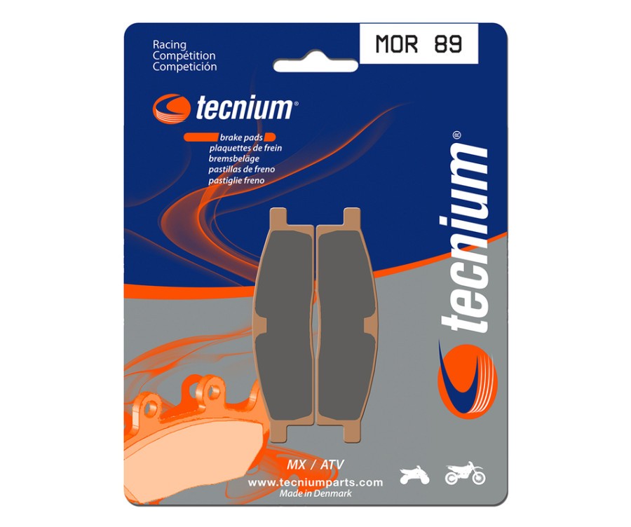 Plaquettes de frein TECNIUM Racing en métal fritté pour moto cross et quad de compétition MOR89