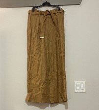 Elie Tahari Linen Blend Belted Paper Bag Pants SZ 4 NWT