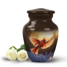 Cardinal Ashes Container for Cremation 3 Inch Mini Keepsake Human Ash Urns