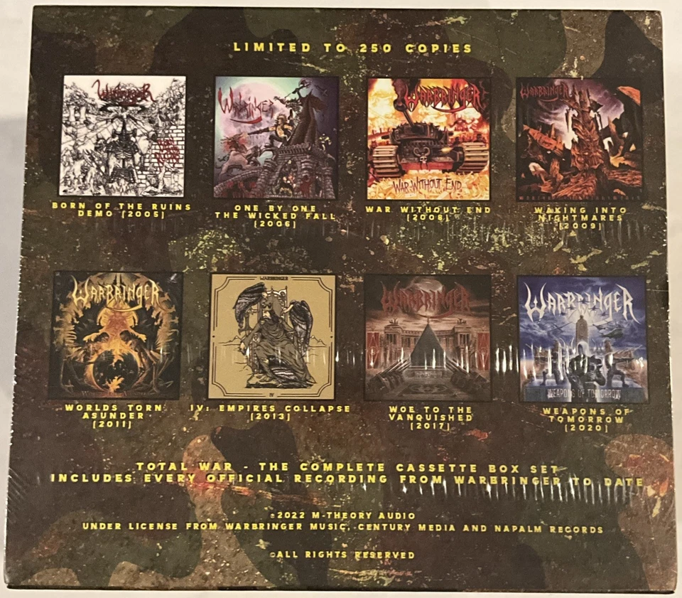 Warbringer – Total War - The Complete Cassette Box Set 2023 M-Theory Audio [New] - Image 2 of 2