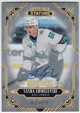 2020-21 Upper Deck Stature Rookie Auto SASHA CHMELEVSKI 108 157/199 Sharks UD RC
