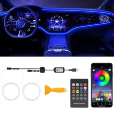 Interior Car LED Strip Lights with Wireless APP  Remote Control, RGB 2 in 1