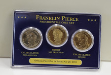 Franklin Pierce 2010 First Day Of Issue Presidential Dollar $1 Coin Set P S & D