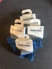 4 Pair Feetures Socks Merino 10 Ultra Light No Show Tab Mountain Lake Small