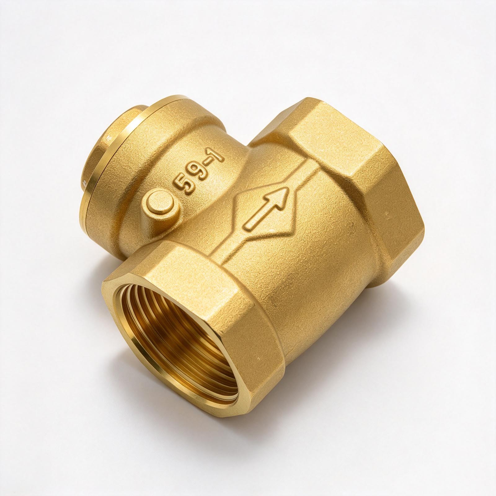 1PC Brass 1 Inch Check Horizontal Valve NPT Threaded Water Medium Brand New