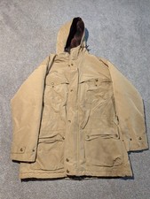 Vintage Woolrich Jacket Mens Large Wool Flannel Lined Chore Barn Coat Parka