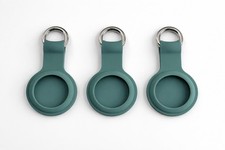 3 PCS AirTag Silicone Holder Keyring Carry Case Keychain Air Tag Teal