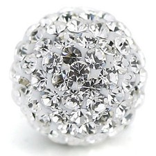 RUBYCA Pave Czech Crystal Disco Ball Clay Beads fit Shamballa Jewelry 100pcs...