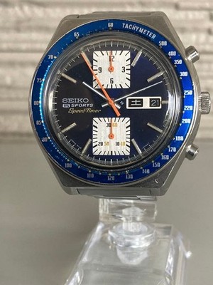 *Serviced* Seiko SpeedTimer KAKUME 6138-0030 Blau Chronograph Automatik Uhr
