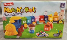NEW MATCH'N ROLL FARM NUMBER TRAIN Toy Kids 12 M Counting Matching Sorting