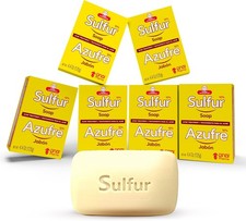Sulfur Soap for Acne Treatment, Deep Cleansing Bar with 10 Azufre, Reduces