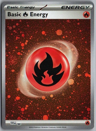 BASIC FIRE ENERGY (COSMOS HOLO) 002 COMMON SCARLET & VIOLET ENERGIES POKEMON