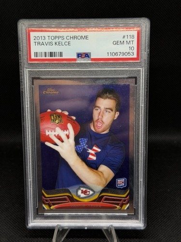 2013 Topps Chrome Travis Kelce RC PSA 10 Kansas City Chiefs Rookie #118