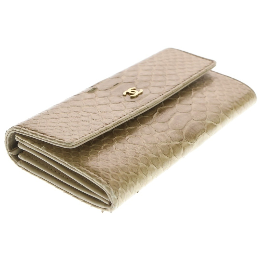 Auth CHANEL Coco Mark Long Wallet Python from JAP… - image 4