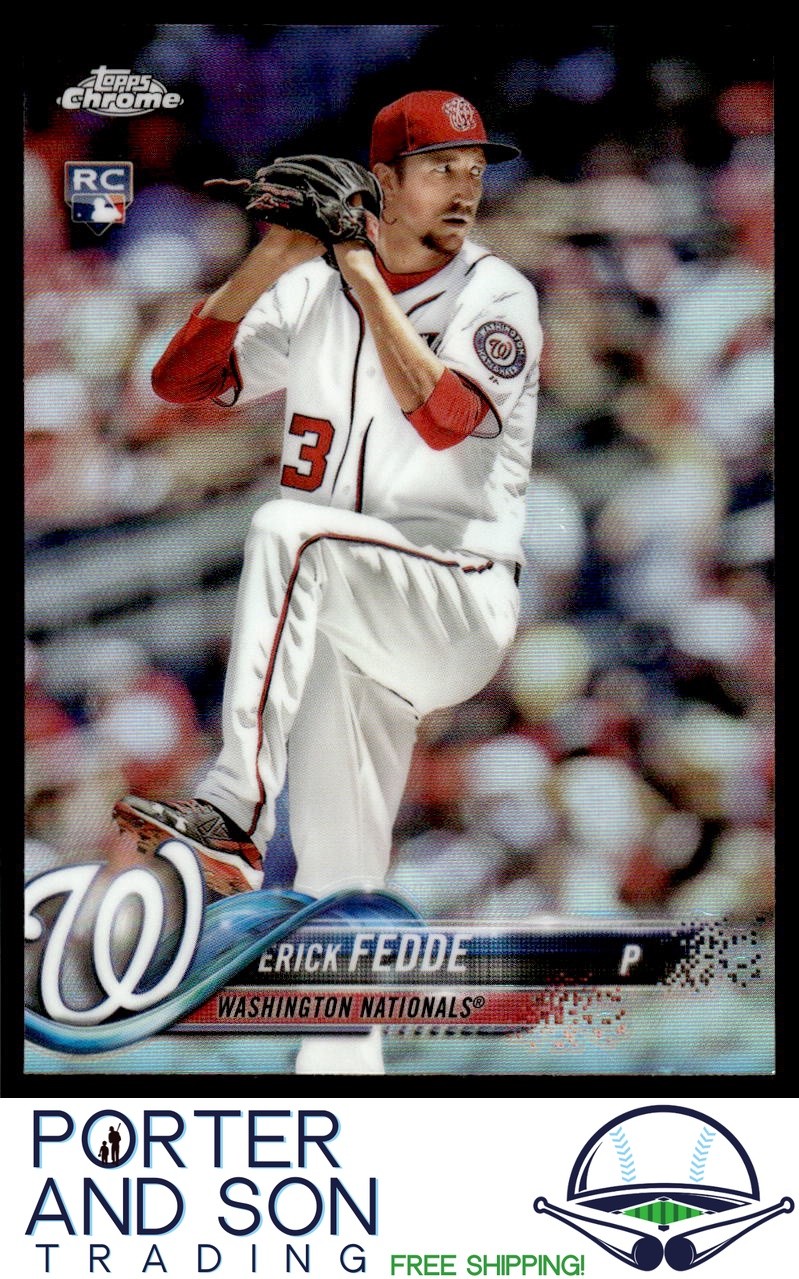 Erick Fedde 2018 Topps Chrome Refractor RC #76 Washington Nationals