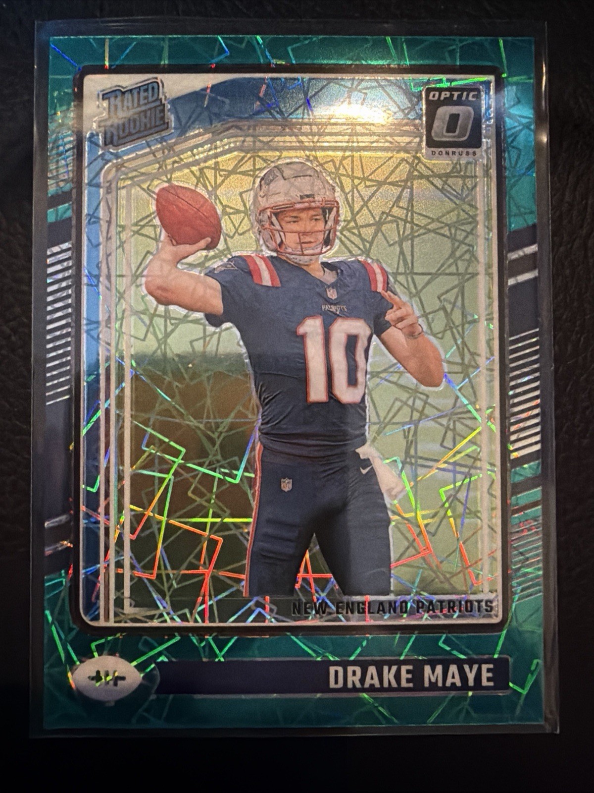 2024 Panini Donruss Optic - Rated Rookie Drake Maye #229 Teal Velocity (RC)