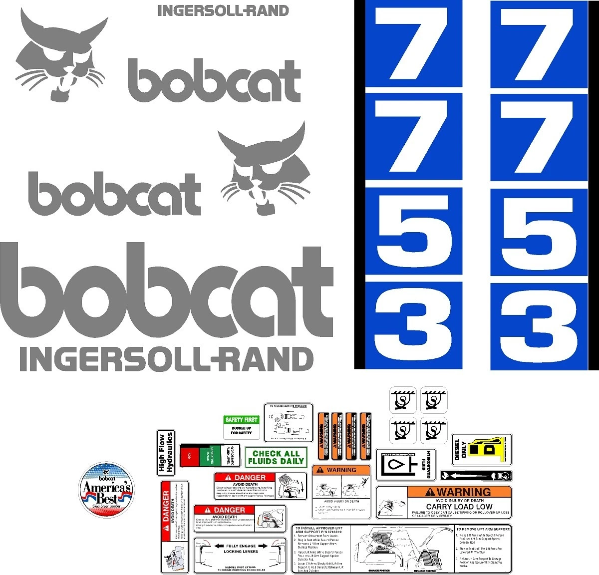 SKID STEER LOADER risk assessment safety sticker kit 32 pieces $49.95 - AU