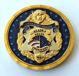 Older 2016 Alaska State Troopers 75th Anniversary Challenge Coin