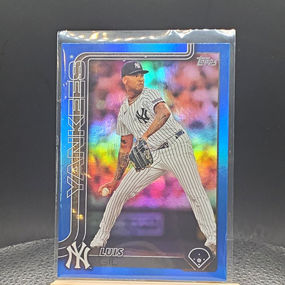 topps series one 2025 luis gil blue foil #321 new york yankees 047/150