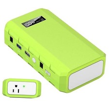 Portable Power Station with AC Outlet, 65W/110V External Battery Pack A-Green