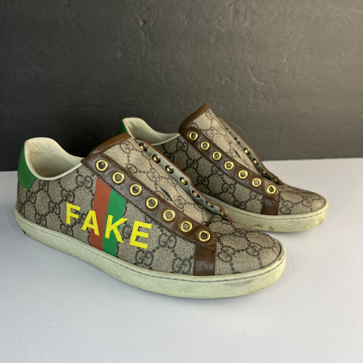 Gucci FAKE/NOT GG Trainer Sneaker Shoes Size 37 US 7/7.5 | eBay