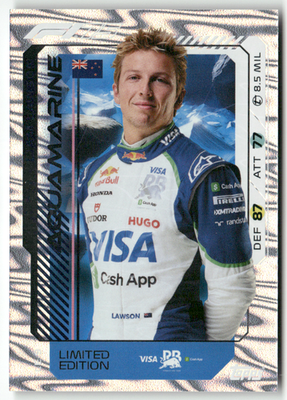 Topps F1 Turbo Attax 2025 Formel 1 LE 9 Liam Lawson Aquamarine
