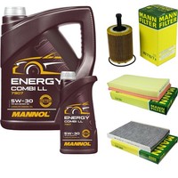Inspektionspaket 6L Mannol Energy 5W-30 FüR VW Golf IV 2.3 V5 3.2 R32 4Motion