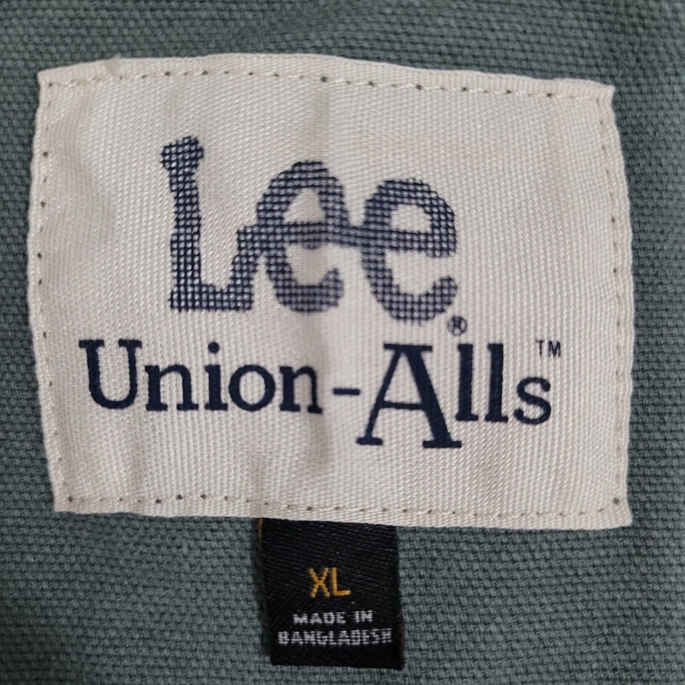 Mameluco Lee Unions Alls Gris Algodón Lona Vintage Moderno Retro Botón Corte XL Foto 3 de 4