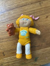Figurine vintage Cabbage Patch chou cheveux Blond" avec ours